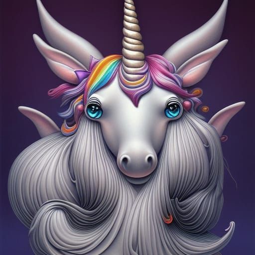 Surreal Unicorn Artwork Inspired by Visionary Art