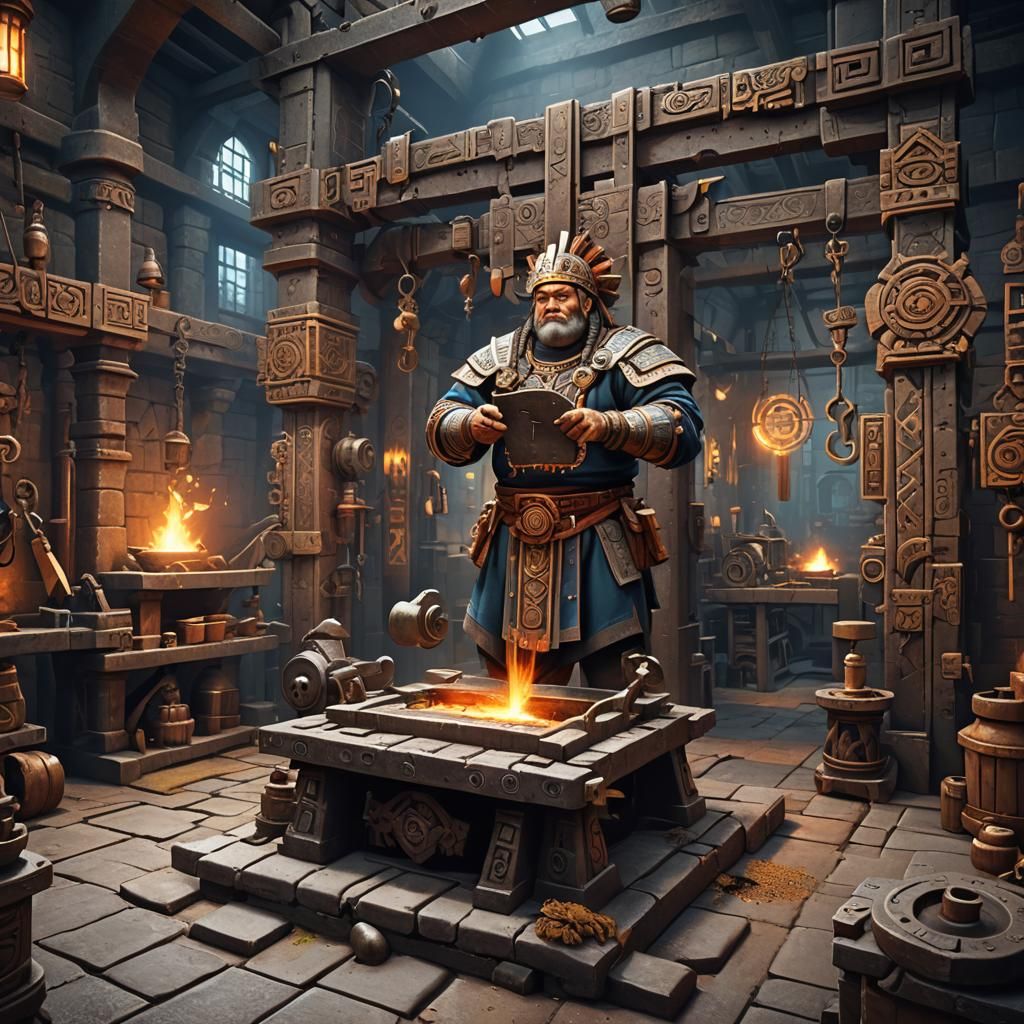 Medieval Aztec Crafter in Fantasy Factory