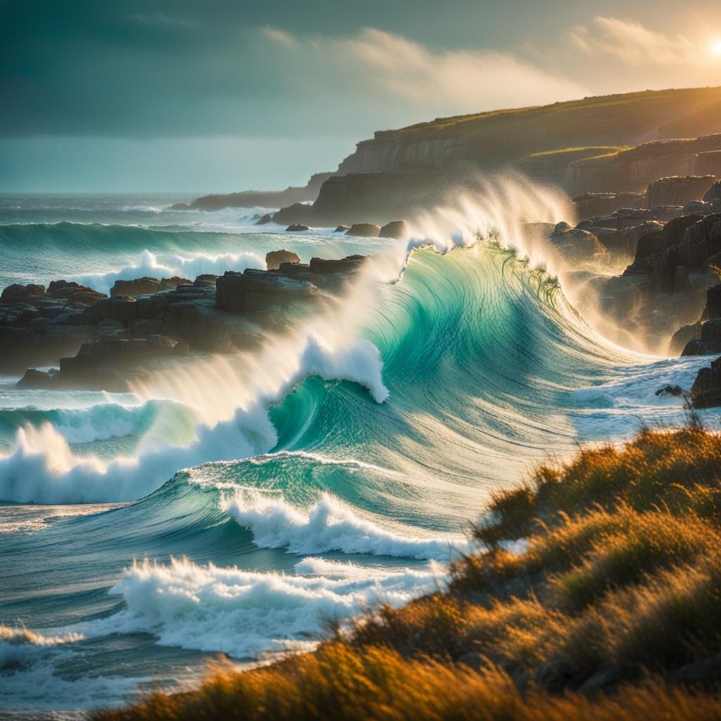 Atlantic Wave Crashing: Seascape Photography