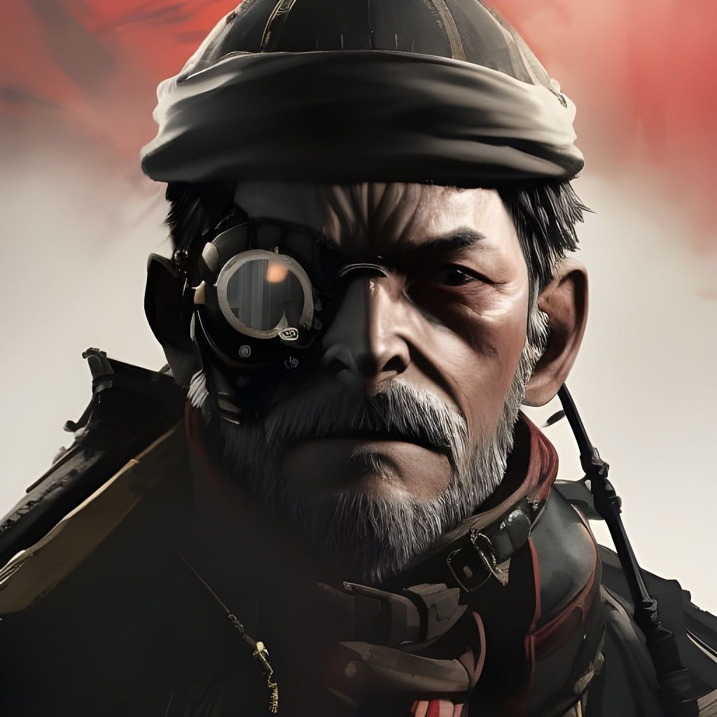 Detailed Portrait of an Old Sailor in Dreary Color Scheme