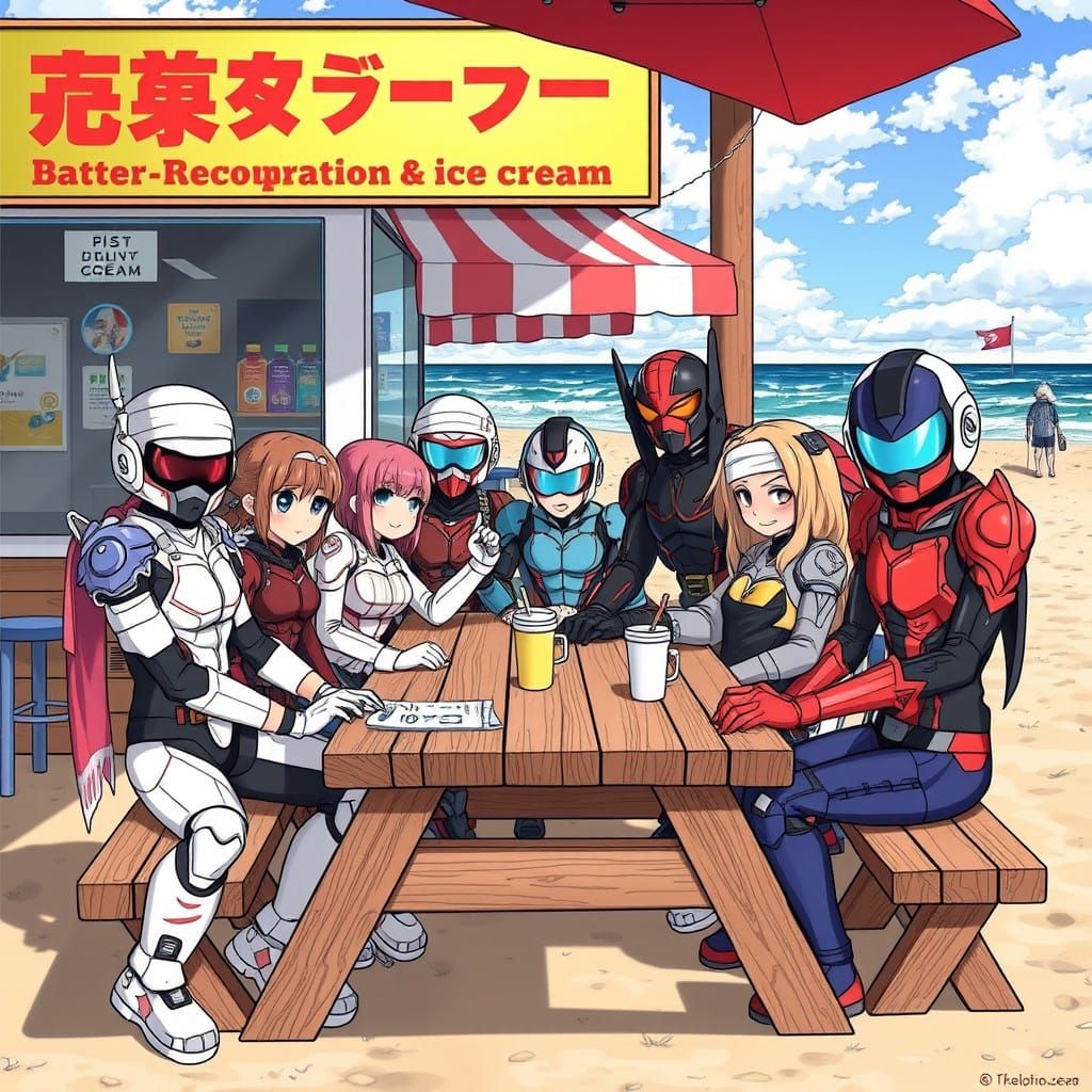 Cyborg Warriors Enjoy Beachside Picnic on Cape Cod