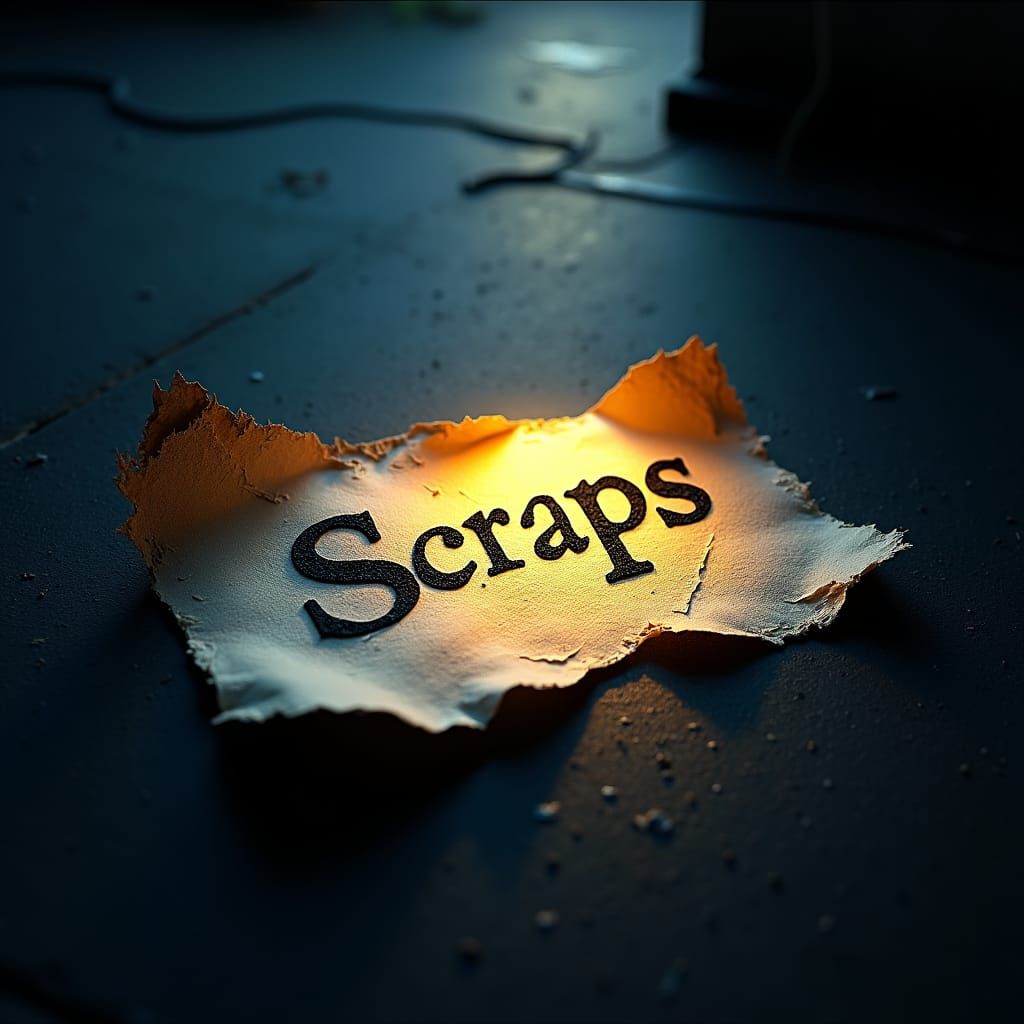 Dramatic Scrap of Paper in a Mystical Realm