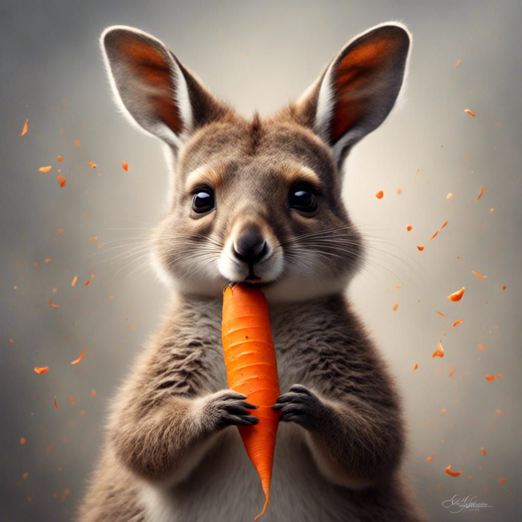 ....eating a carrot!