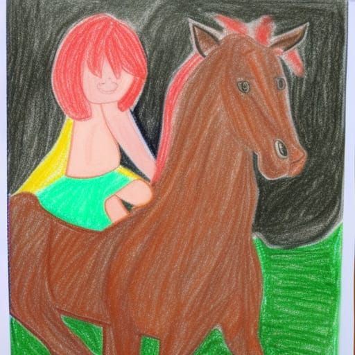 Girl Riding Pony