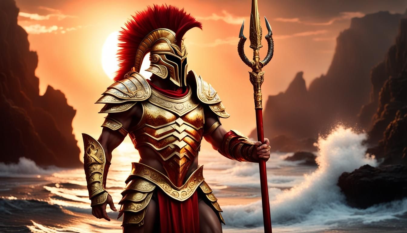 God Ares, Warrior of the Sun in Armor