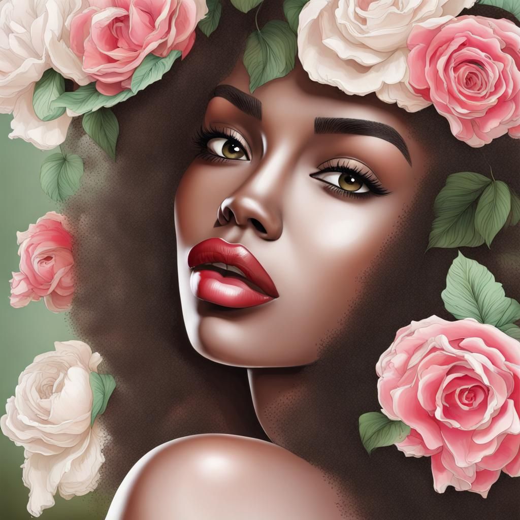 Portrait of a Beautiful Black Woman