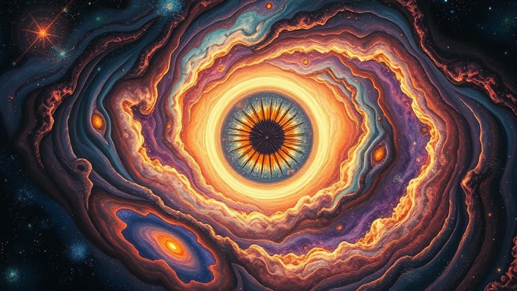 Cosmic Eye: Galaxy Portal in Vibrant Colors
