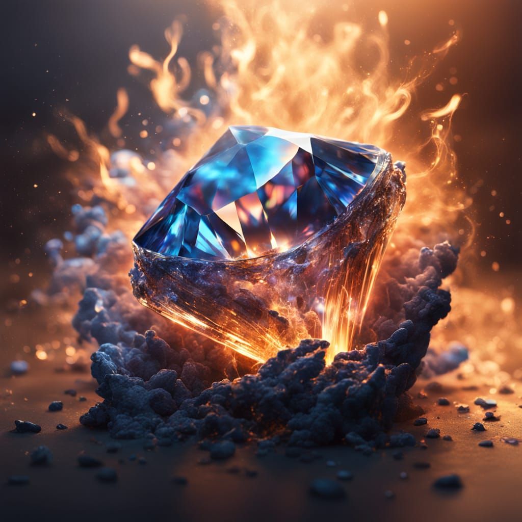 Dazzling Sapphire Gem Radiates in Ethereal Blue Haze