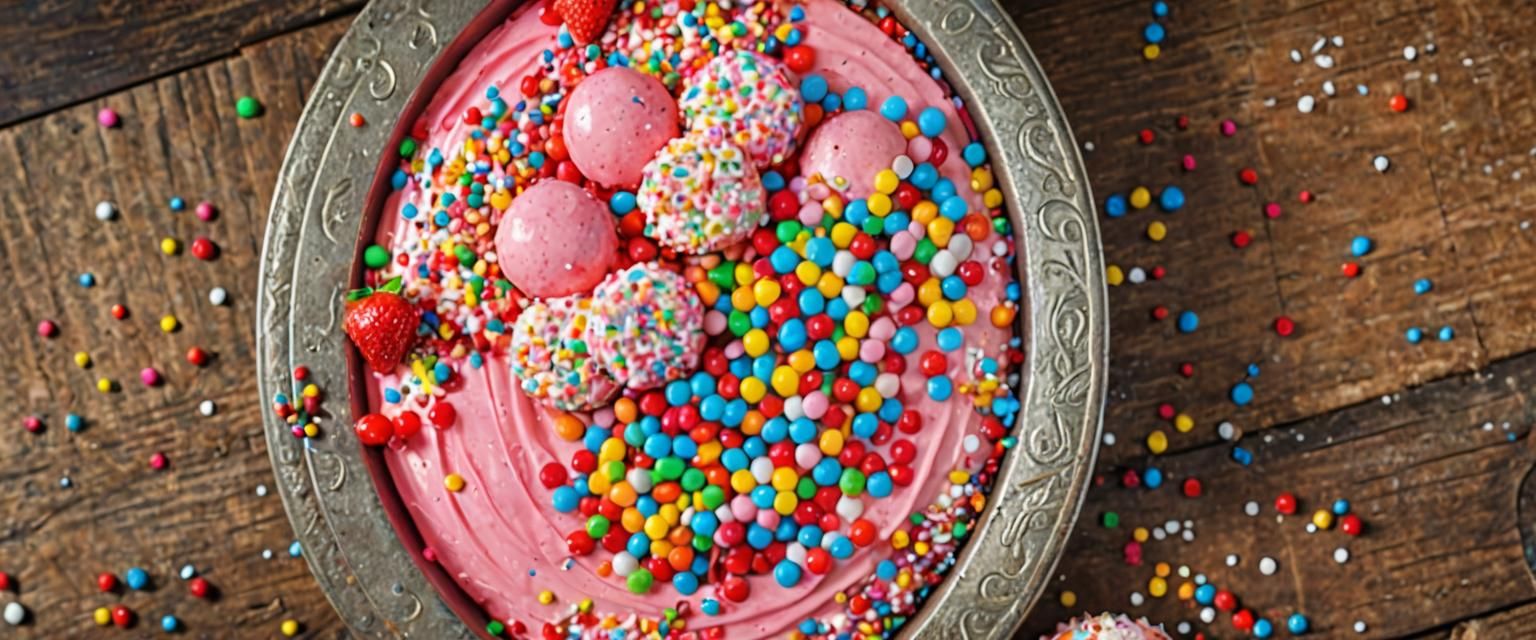 Hyper-Realistic Cake with Nerds and Strawberry Icing