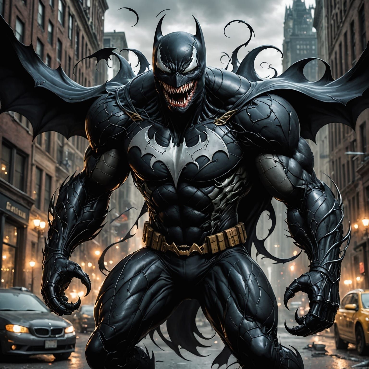 Dark Knight in Symbiote Armor