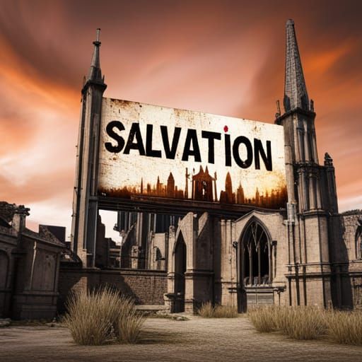 Post-Apocalyptic Billboard Message of Salvation