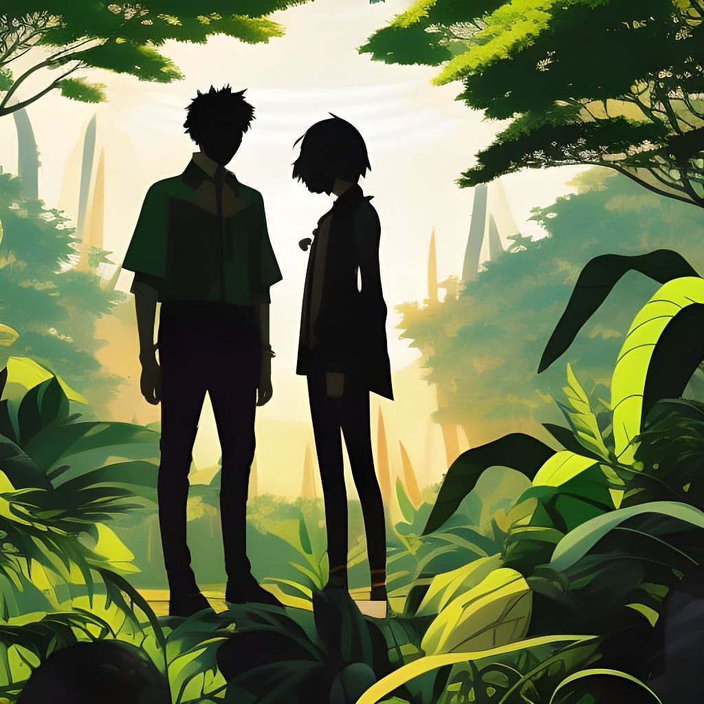 Jungle Vines Paper Cutout Art: Ghibli Style