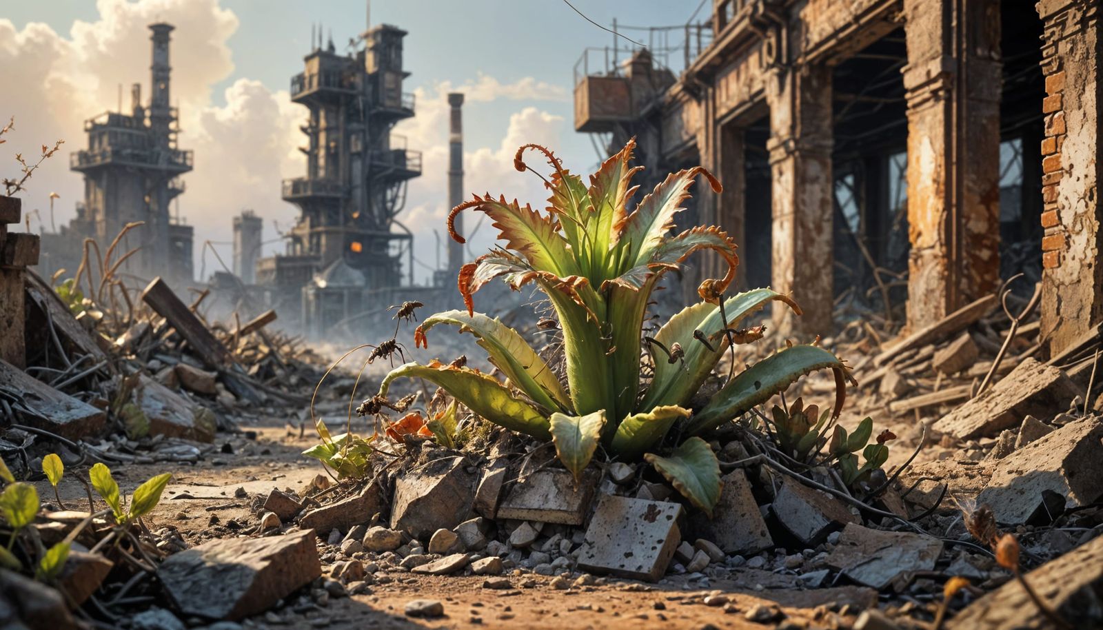 Venus Flytrap Mutation in Post-Apocalyptic Landscape