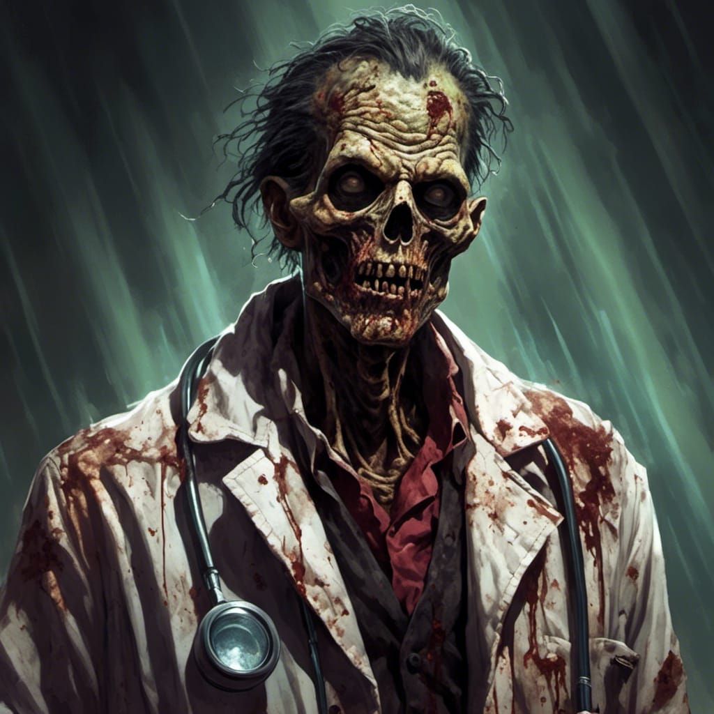 Zombie Doctor in Horror Metal Style