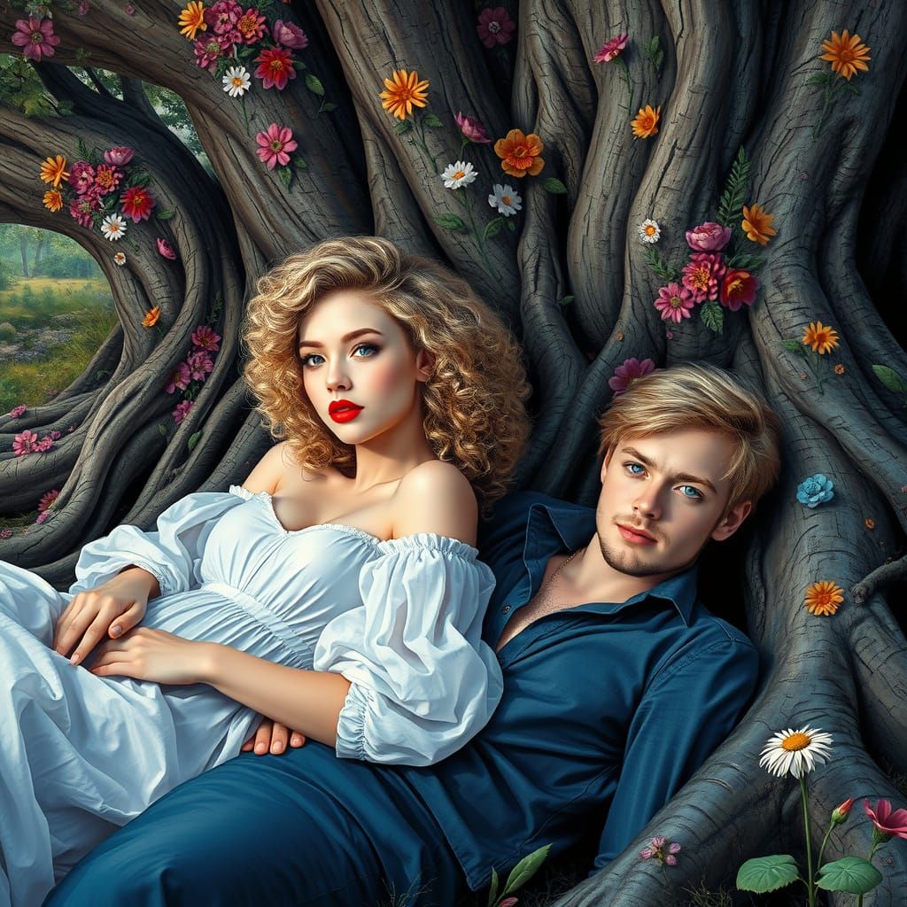 Ethereal Beauty Amidst Whimsical Street Art