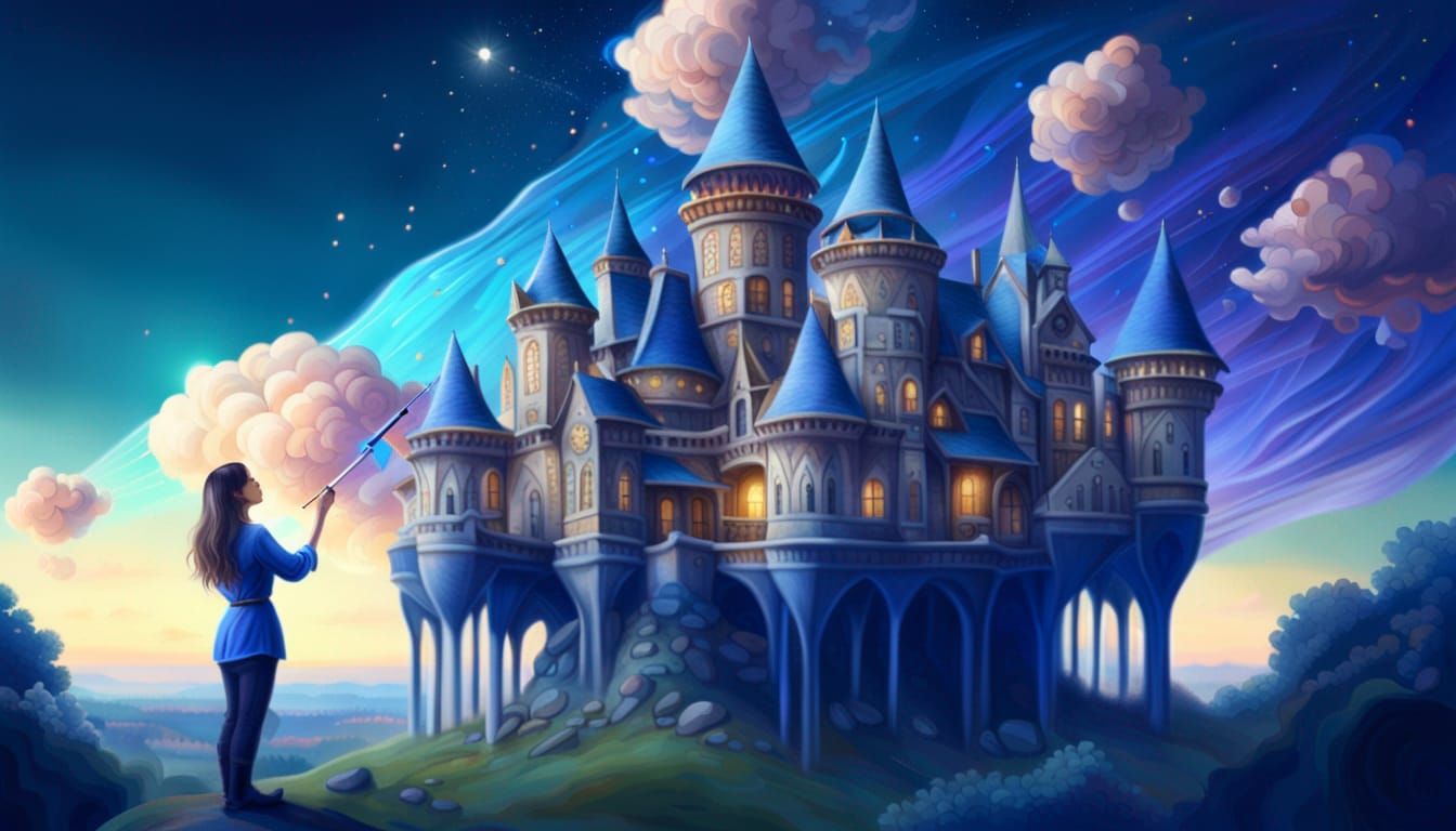Architect Artificer Creates Ornate Castle: Digital Painting