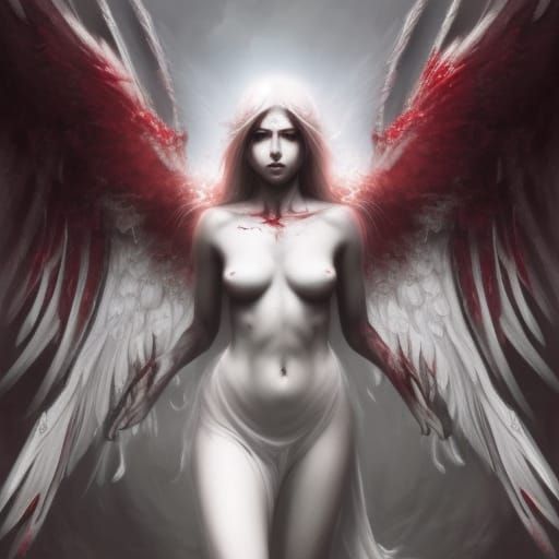 High Gothic Angel of Sorrow in Dark Fantasy Art