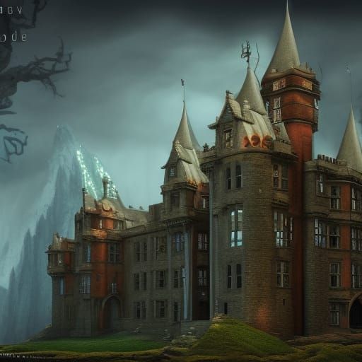 Detailed Demonic Castle Concept Art in 8K