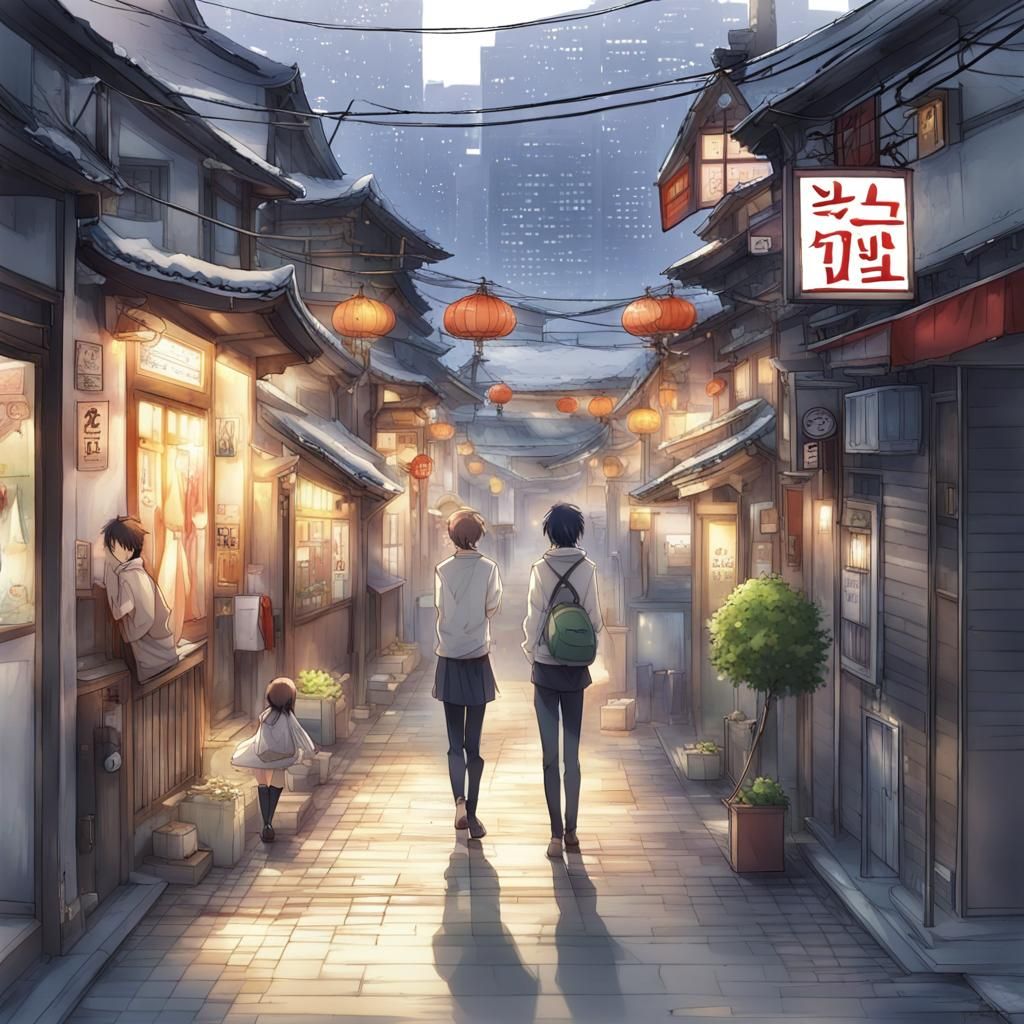 Seoul in Anime Style: A Japanese Manga Key Visual