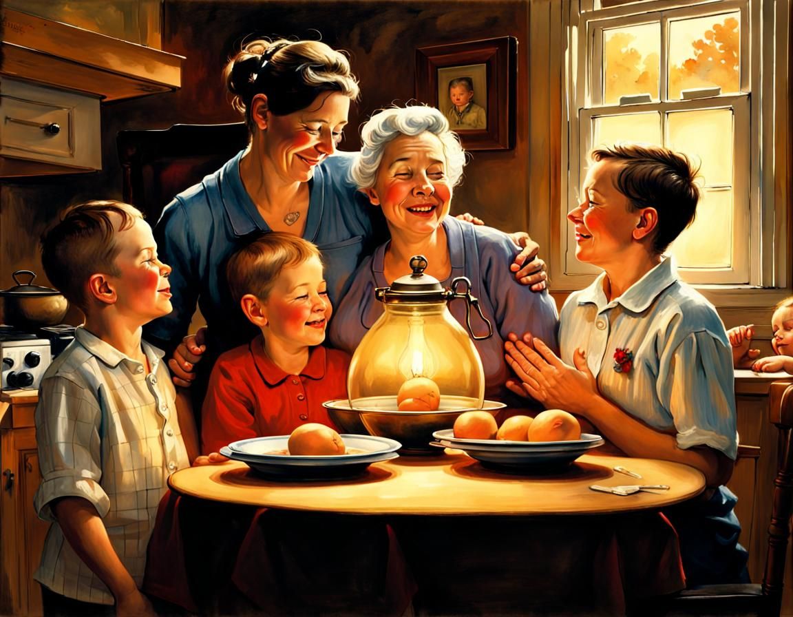 Family Honors Mother with Award in Warm Kitchen