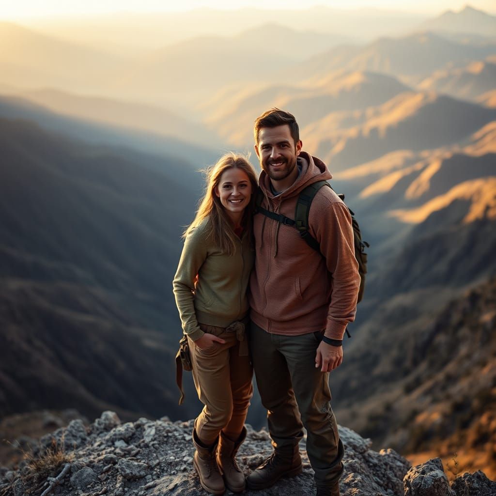 Cinematic Mountain Adventure in Golden Light
