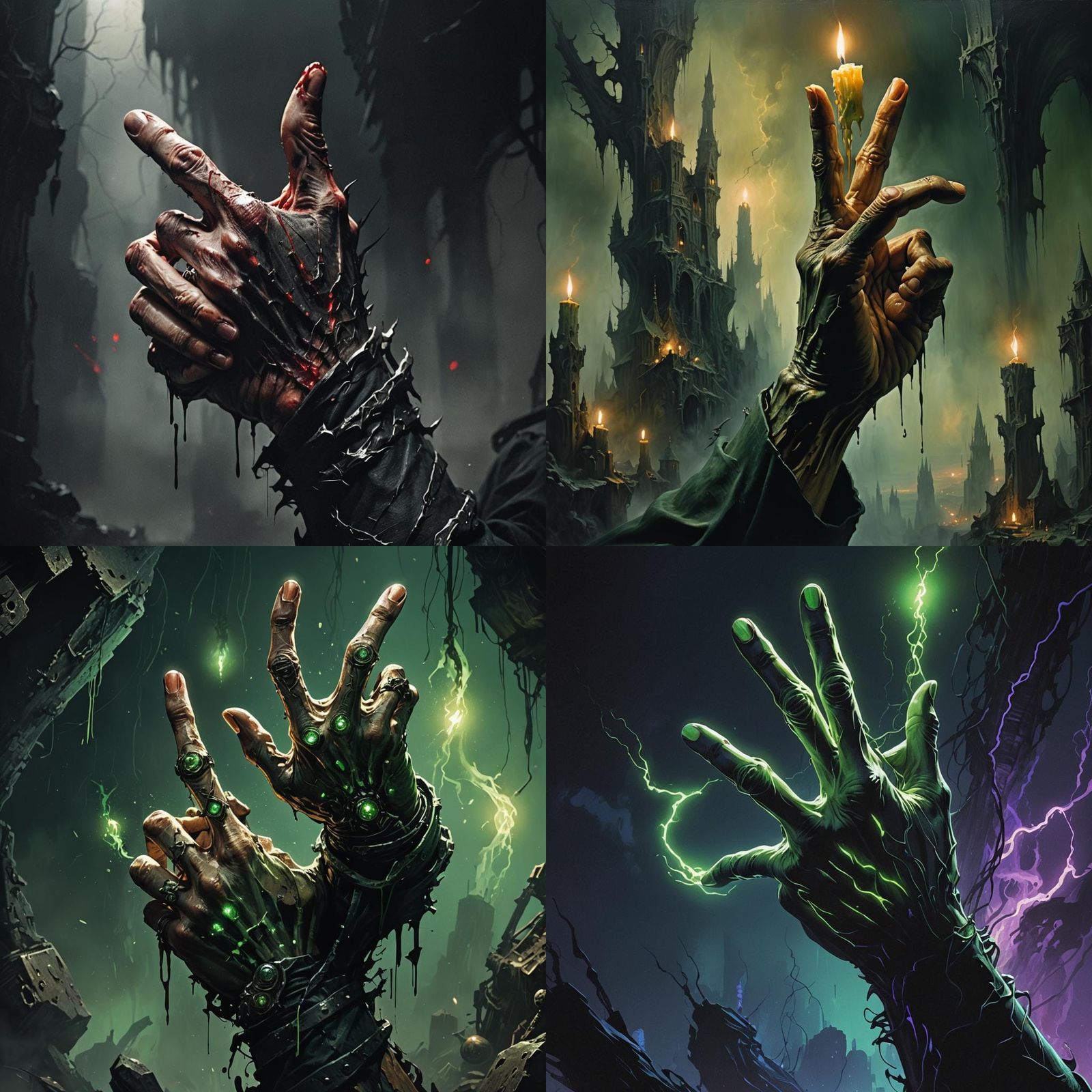 Evilly Possessed Hand in a Dark Fantasy Art Style