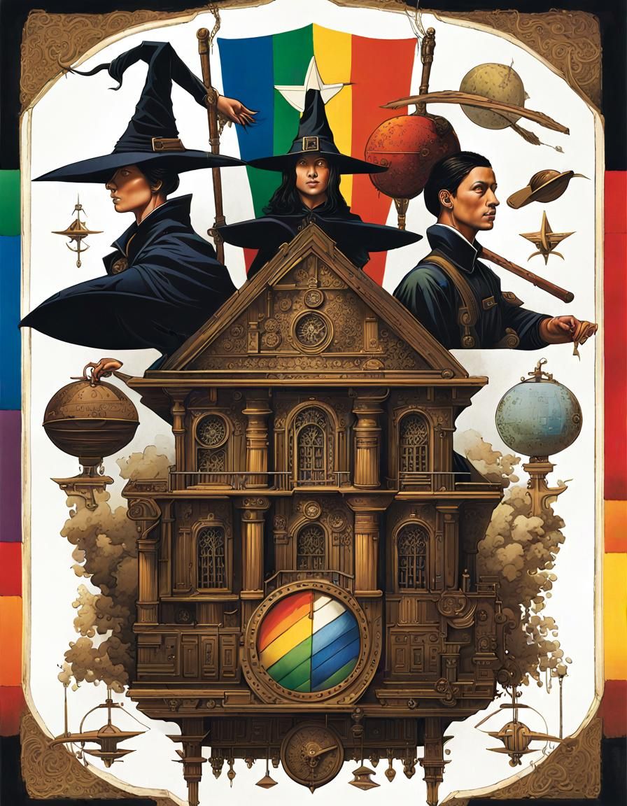 Queer Witch School in Biomechanical Codex Style