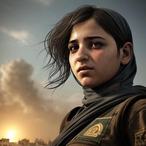 Hyperrealistic Gaza Concept Art with Detailed Side Lighting