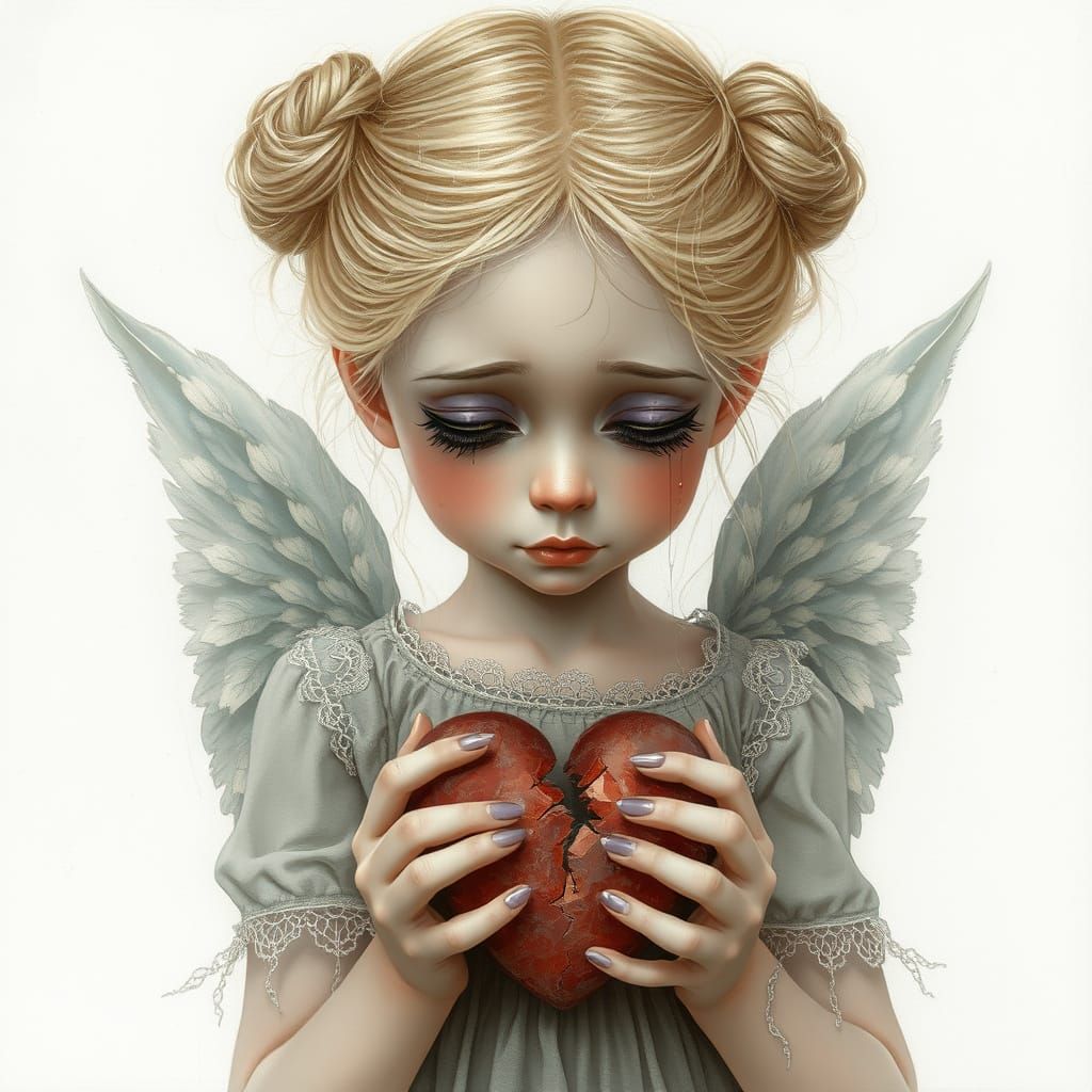 Ethereal Angel in Luis Royo's Signature Style