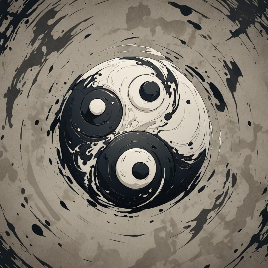 Yin and Yang in Anime Style