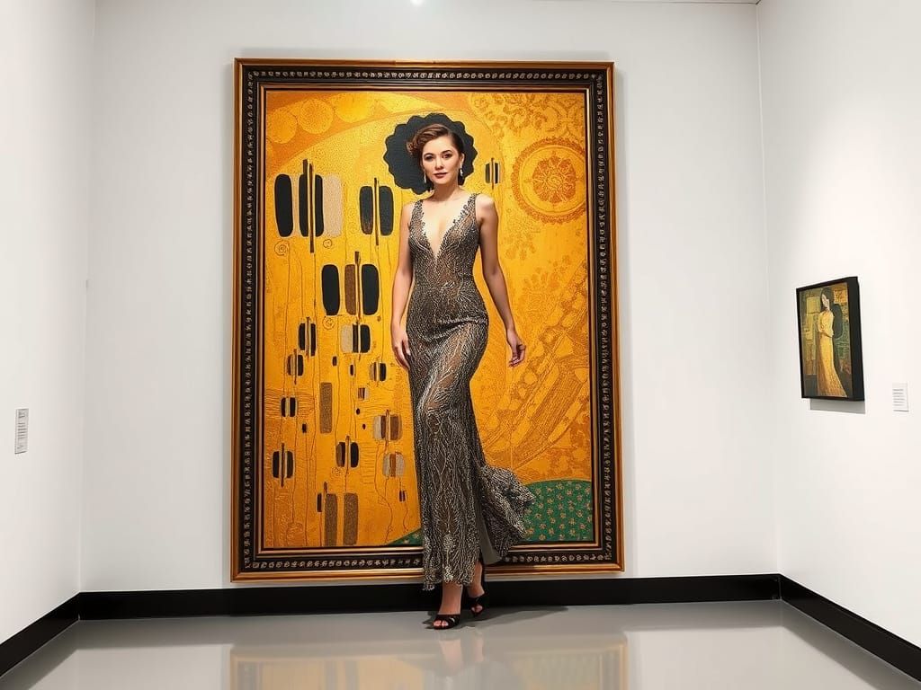 Art Deco Lady Steps Out of Klimt Painting