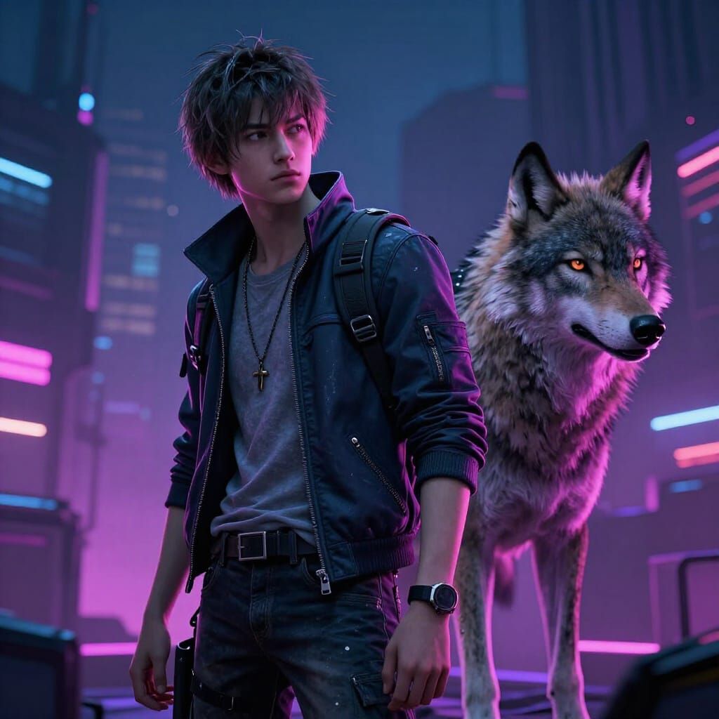Teenage Boy Transforms Into Werewolf With Wolf Companion