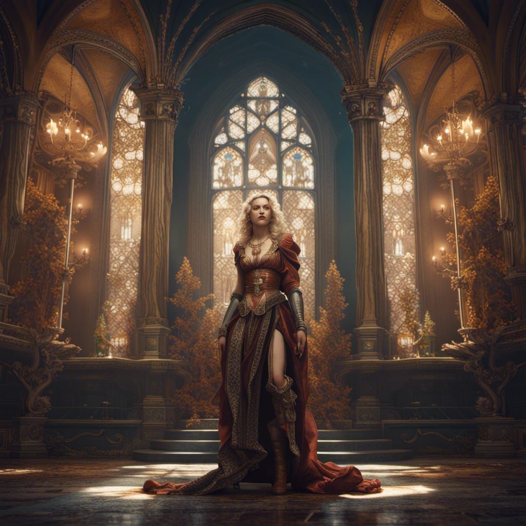 Madonna in Renaissance Detailed Matte Painting