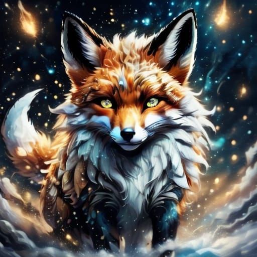 Playful Fox and Badger Fight in Golden Hour