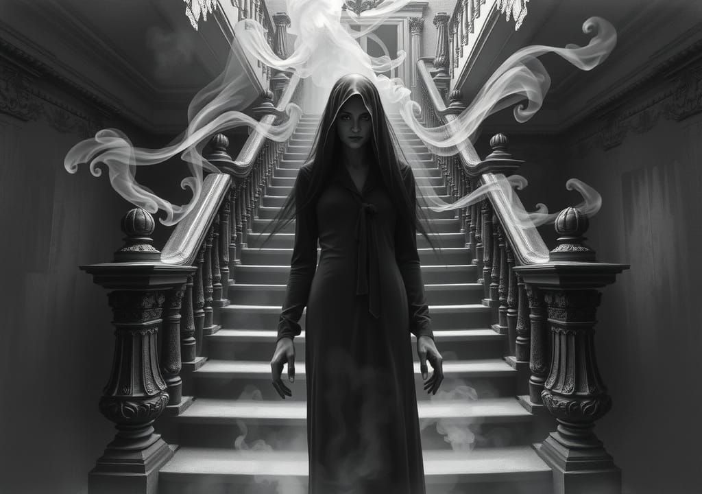 Ethereal Woman Portrait in Gustave Doré Style