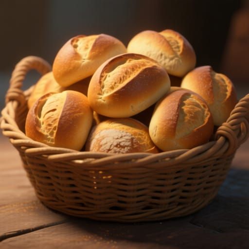 Fresh Bread Rolls in Unity 3D Style