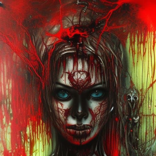 Dark Red Horror Concept Art