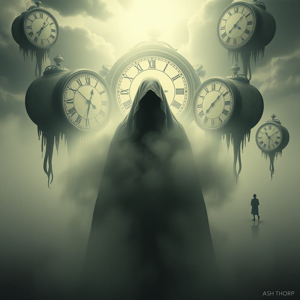 Mysterious Figure in Surrealist Dreamscape