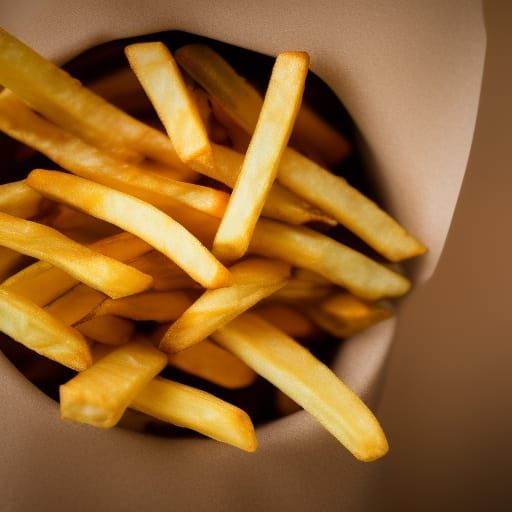 Delicious French Fries in Professional Photography Style