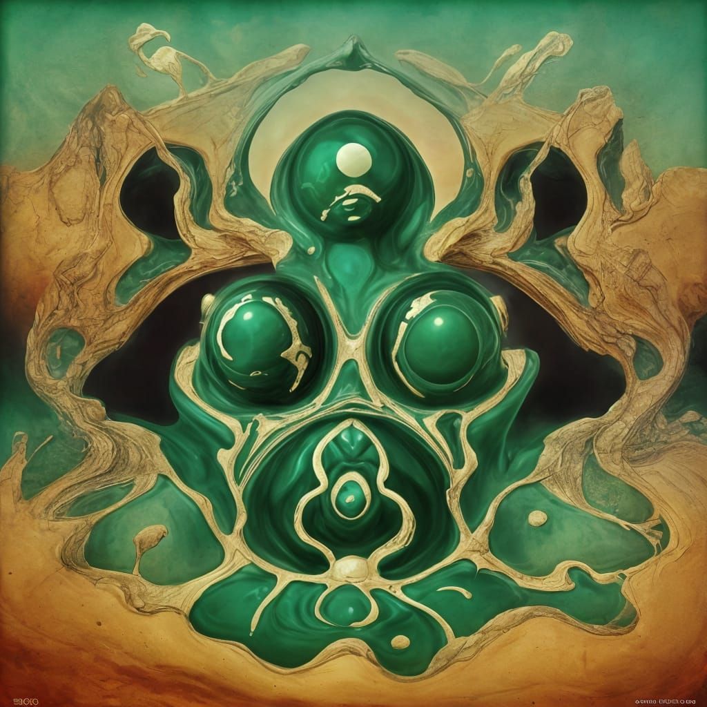 Surreal Sculpture in Dark Deco Style