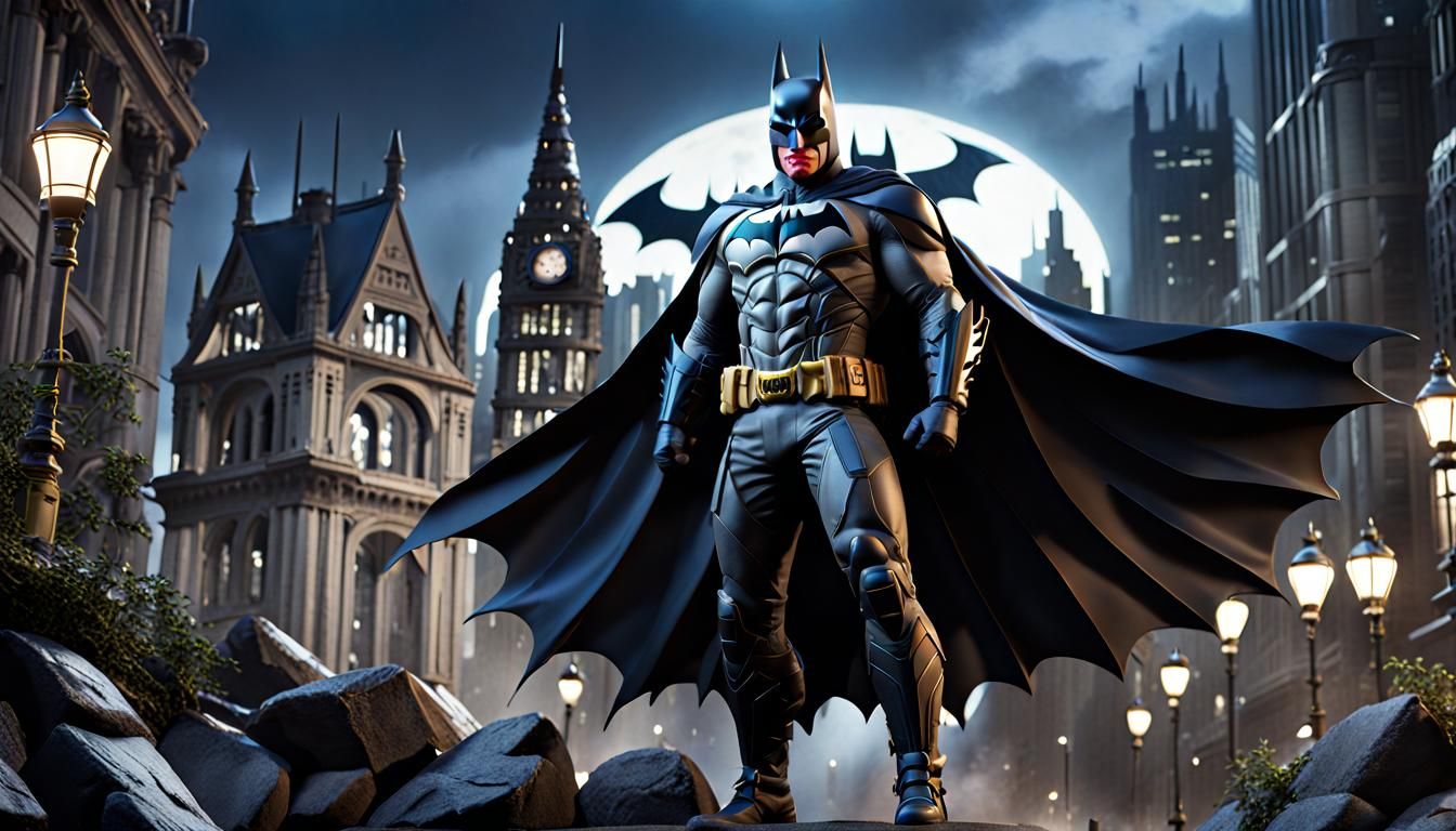Whatson as Batman: Detailed Matte Painting