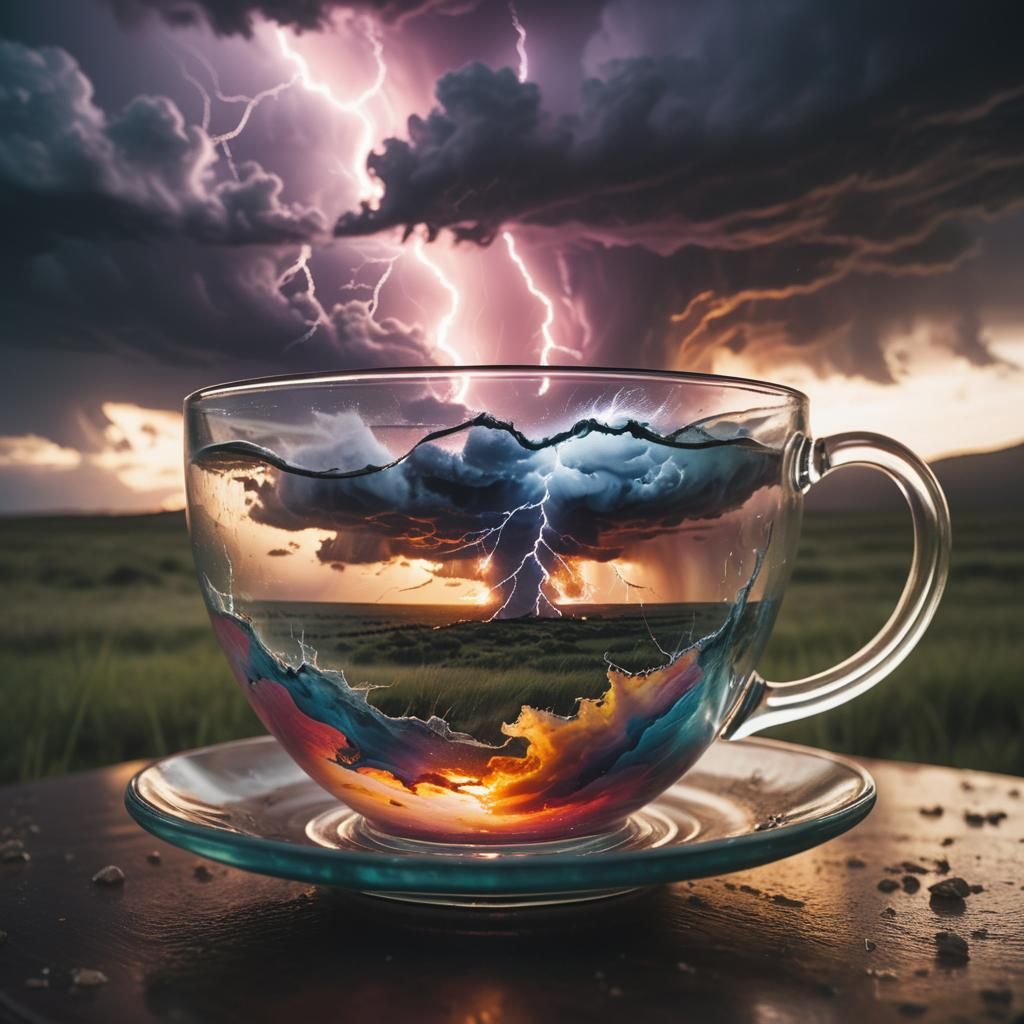 Teacup Supercell: A Miniature Lightning Storm