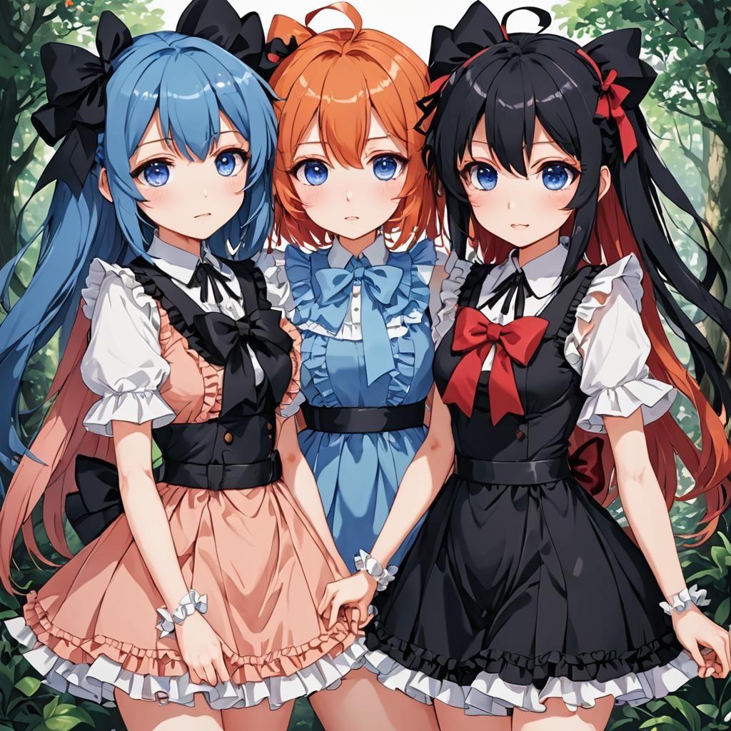 Anime Girls in Frill Dresses