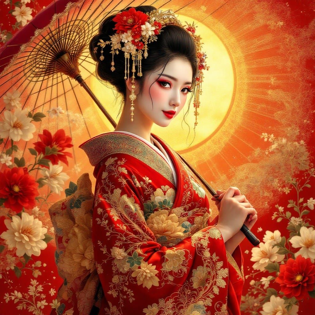 A Japanese geisha