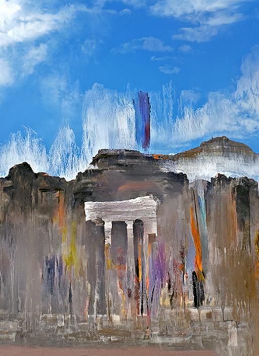Abstract Temple of Apollo Landscape
