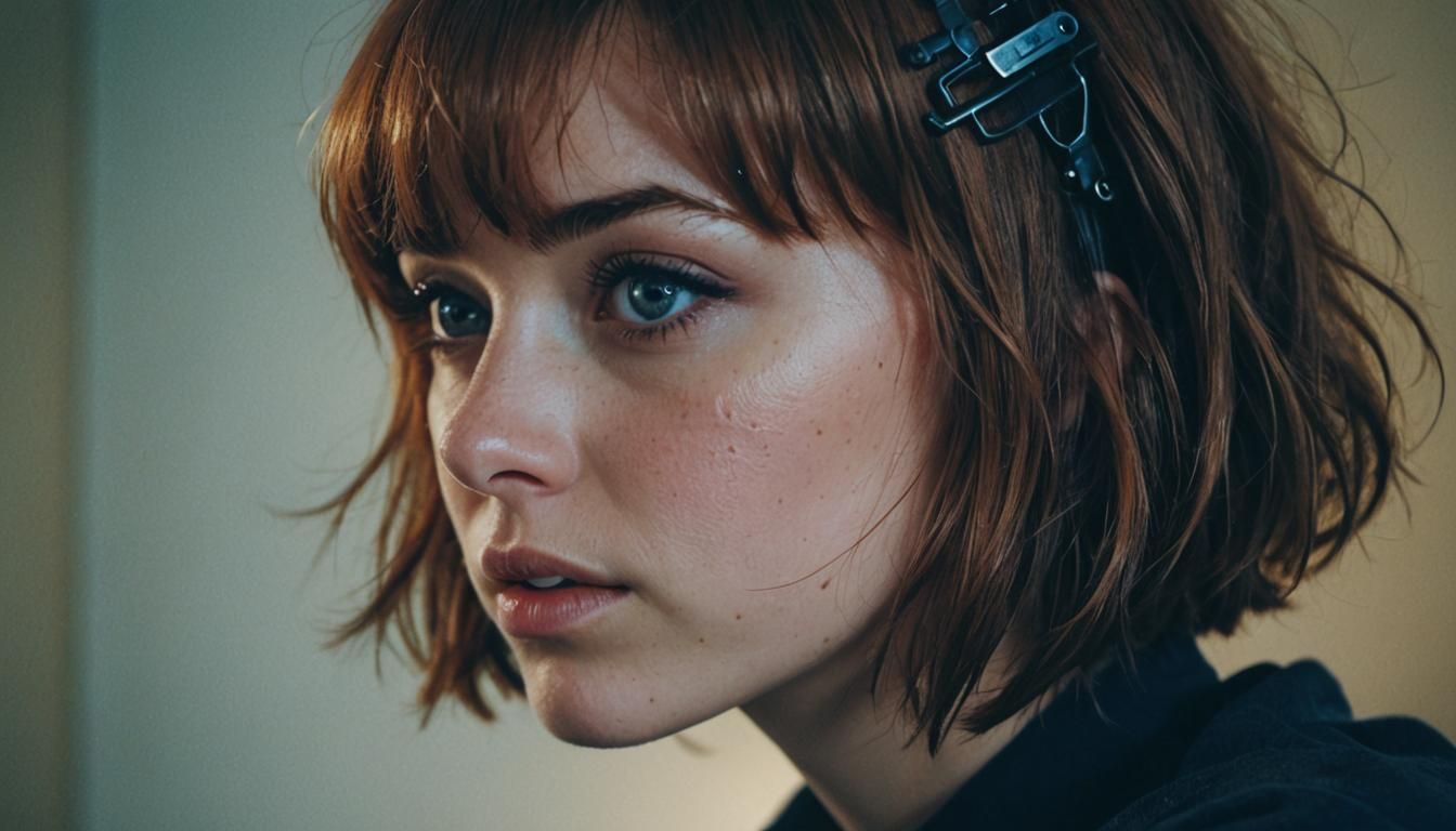 Crying Irish Girl Portrait in Cinematic Style