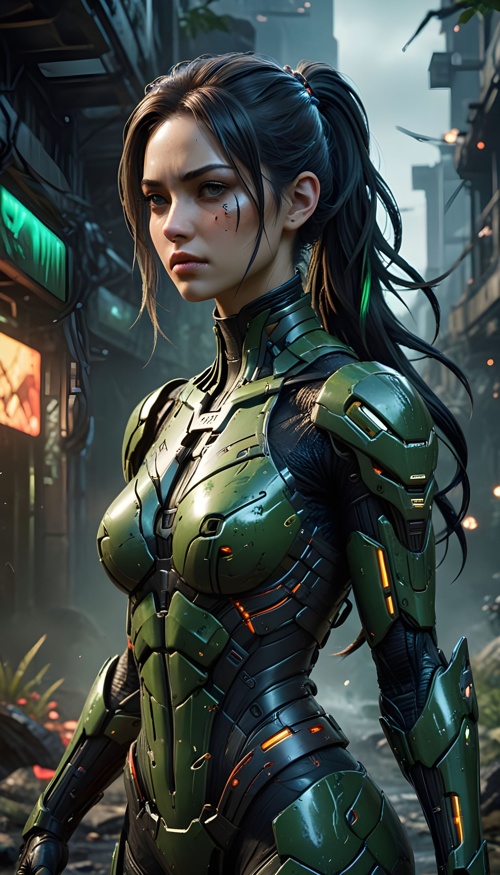 Confident Cyber Warfare Operative in Crysis Inspired Nano Te...