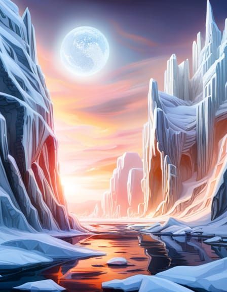 Icy City of Elder Gods: A Digital Matte Painting