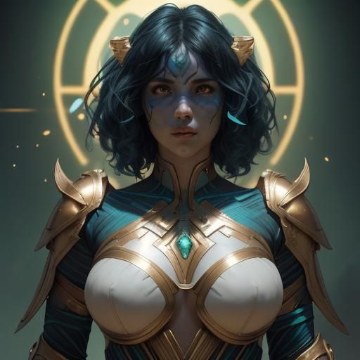 Amazon Warrior Costume Party, Hyperdetailed Concept Art