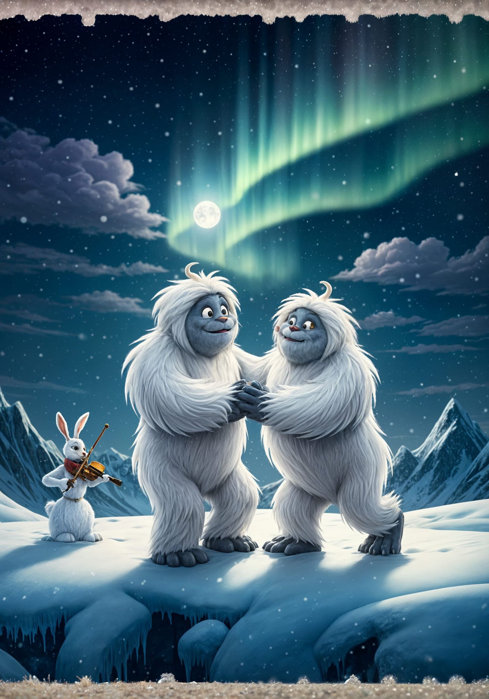 Romantic Yeti Dance on Enchanted Mountaintop